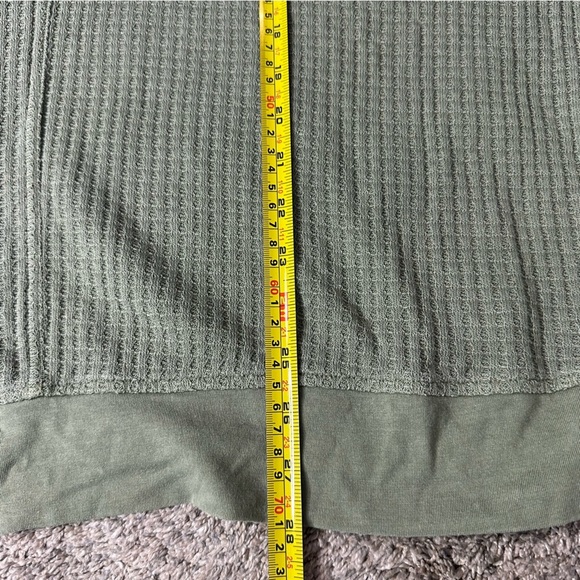 Time and Tru Waffle Knit long sleeve top XXL 2XL plus size balloon green boho - Picture 10 of 12